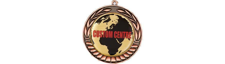 70MM LEAF DESIGN CUSTOM DOMED CENTRE MEDAL - GOLD,SILVER OR BRONZE 70MM LEAF DESIGN CUSTOM DOMED CENTRE MEDAL - GOLD,SILVER OR BRONZE